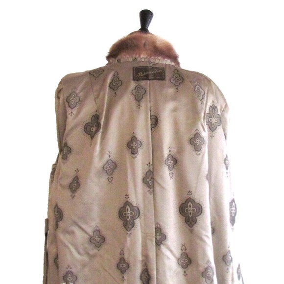 Designer Balencia Honey Blonde Soft Pelt's Long Length Mink Coat Large - Picture 11 of 16